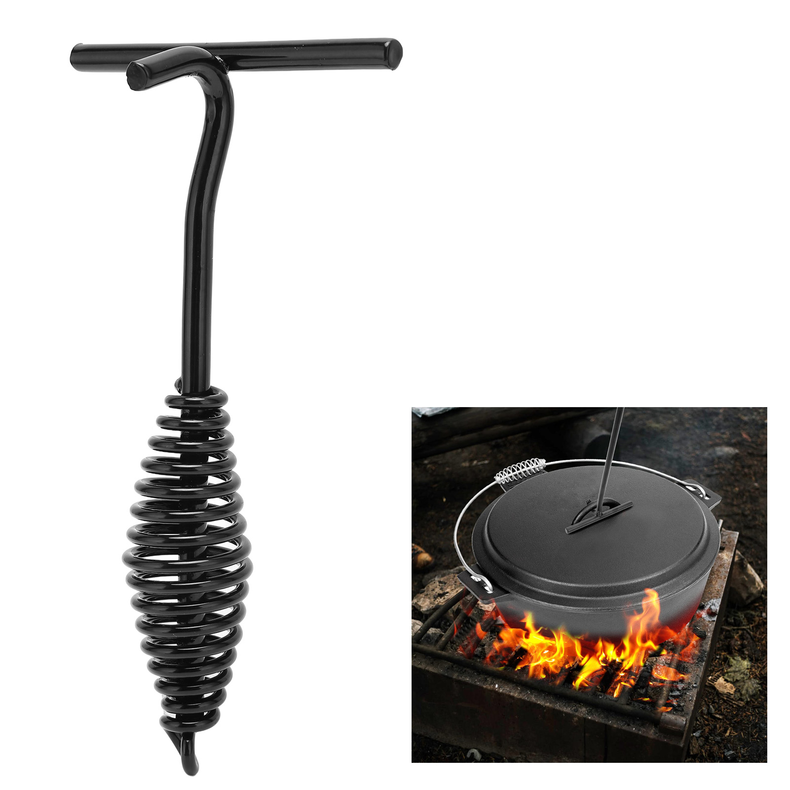 Camp Dutch Oven Cast - 19,5 cm Dutch Oven Deksel Lifter