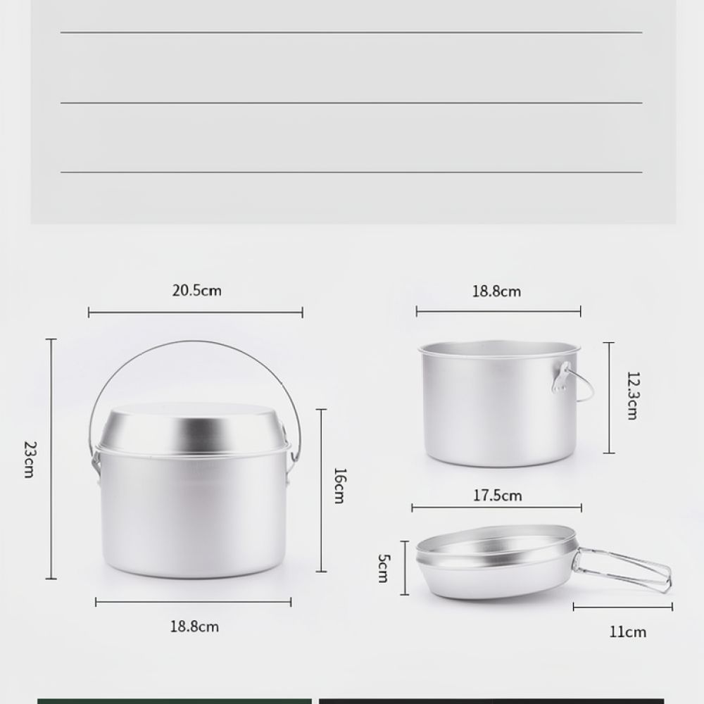 Camping Cooking Dining Set - Outdoor picknick aluminium kookgerei voor Starck