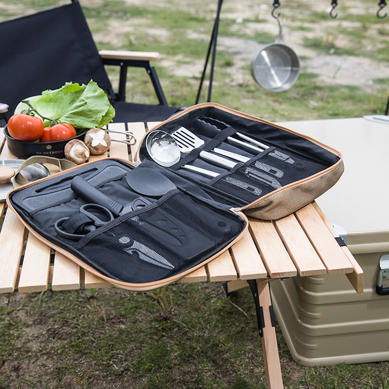 8-delige campingkeukenset met  - Camping Cooking Organizer recensie en prijs