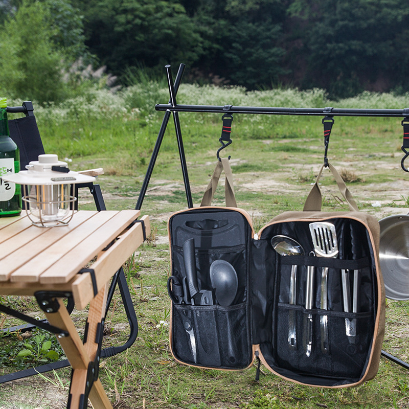 8-delige campingkeukenset met  - Camping Cooking Organizer recensie en prijs