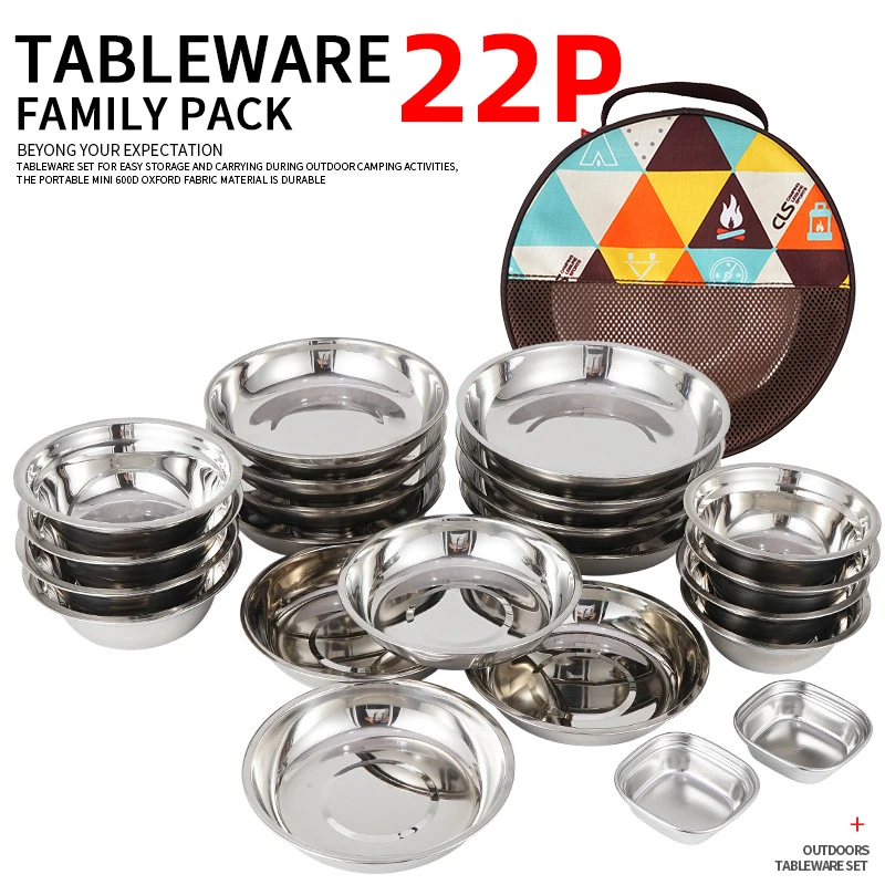 22-delige draagbare camping-ee - Camping Cooking Dining Set recensie en prijs