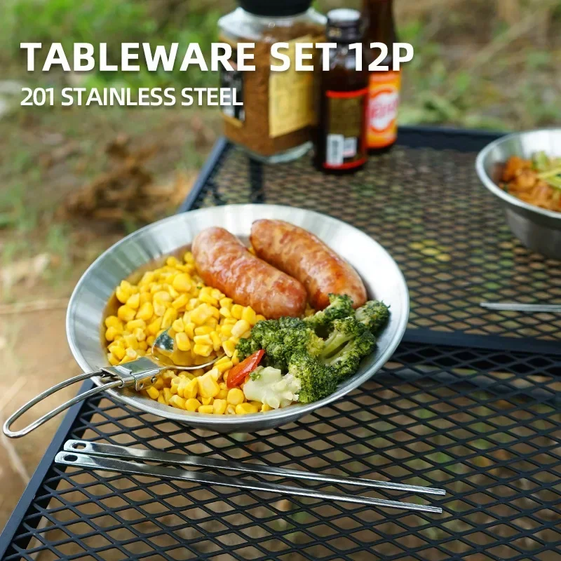 CLS&NOBANA 12-delige buitenser - Camping Cooking Dining Set recensie en prijs