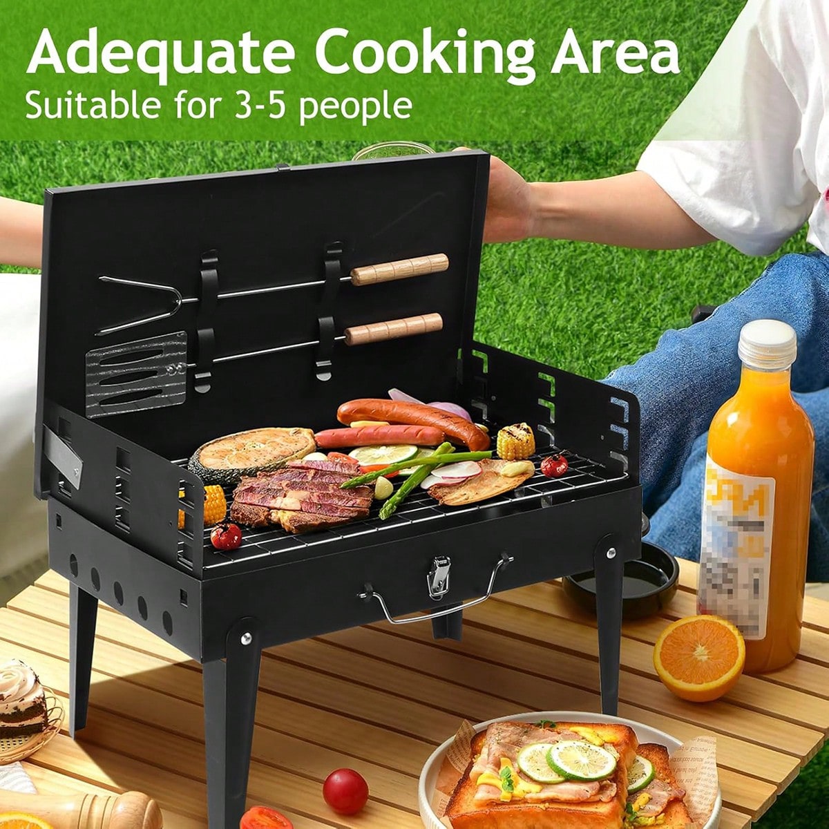 1 kleine, draagbare houtskoolg - Camping Hiking Cooking recensie en prijs