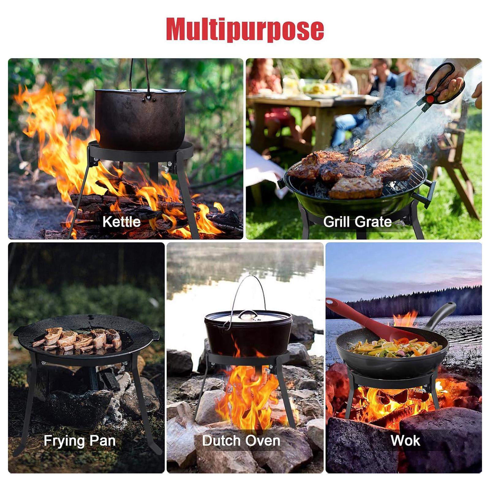 Vouwbare kookkampvuur-tripod v - Camping Hiking Cooking recensie en prijs